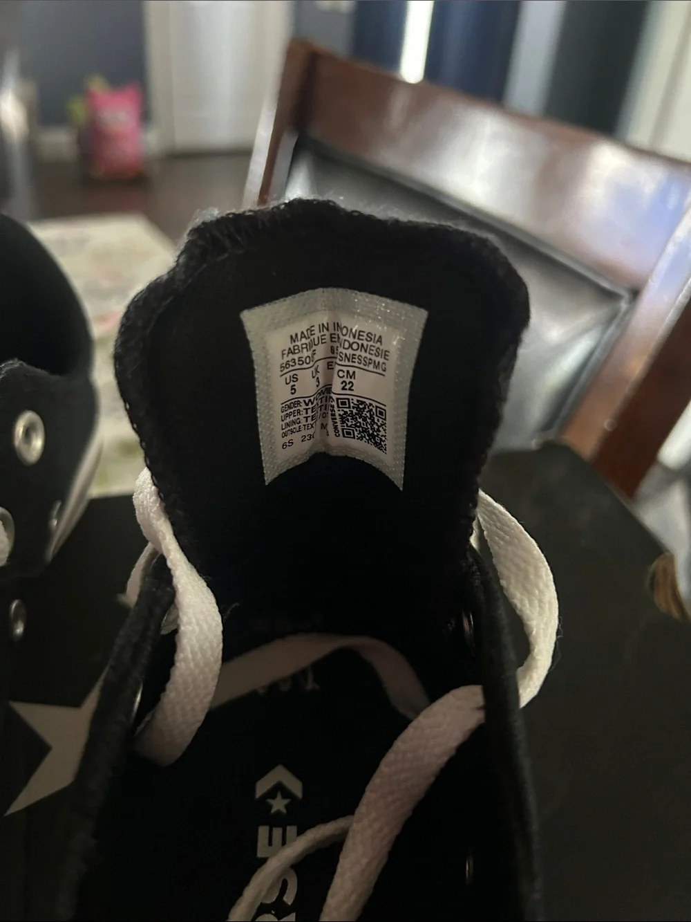 Converse Black & White Kids Low Top Sneakers